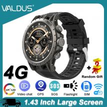 VALDUS VG54 Smartwatch AMOLED mit SIM-Karte HD-Kamera für Mann und Frau 4G-Uhr GPS WIFI Fitness Sport 32G Rom 2024 Neue Smartwatch