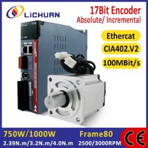 EtherCAT 4,5/5,8/4,6 A 750 W 1000 W 2,39/3,2/4 Nm Servomotoren Treiber 2500/3000 U/min AC Servo Motor Treiber Kit für CNC/Roboter Maschine