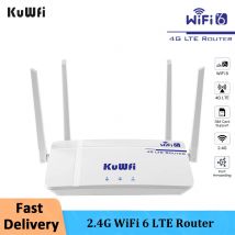 KuWFi 2,4 G LTE Router Home Hotspot WiFi 6 Wifi Router LAN WAN IPV6/IPV4 mit SIM-Kartensteckplatz Unterstützung 10 Benutzer WiFi Abdeckung