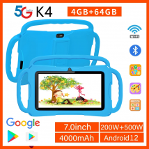 BDF Tablet per bambini da 7 pollici Quad Core Android 12 WiFi 64 GB WiFi Bluetooth Software educativo installato