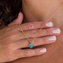UHBINYCA Fashion Colorful Jelly Stone Pendant Necklace 18K PVD Plated New Arrival  Stainless Steel Jewelry Wholesale Gift