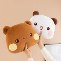 Cute  Bubu Dudu Plush Pillow Yier Panda Bear Dolls Lovely Cartoon Stuffed Soft Plushies Car Cushion Sofa Pillows Home Decoration