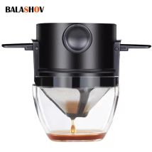 Tragbare Kaffee Filter Wiederverwendbare Trichter Tee-ei Edelstahl Tropf Kaffee Tee Tropf Für Home Office Outdoor Trave