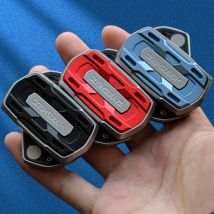 Magnetische Push Slider Schieben Karte Platte Mini Zappeln Stress Relief Spielzeug EDC Metall Haptische Münze Antistress Entlasten Anti-Stress locken