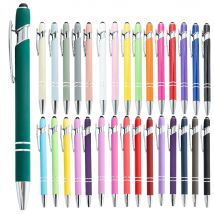 3/5Pcs Multicolor High Quality Press Pen Cute Metal Ballpoint Pens Capacitive Touch Stationery School Office Supply