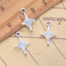 30pcs Charms North Star Star Cross 19x11mm Antique Silver Color Pendants Making DIY Handmade Tibetan Finding Jewelry