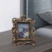 Vintage Bilderrahmen Barock Retro dekorative Foto Display Halter für Wandbehang Desktop Schlafzimmer Wohnzimmer Wohnkultur