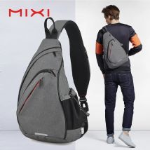 Mixi Männer Eine Schulter Rucksack Frauen Sling Bag Umhängetasche USB Jungen Radfahren Sport Reisen Vielseitig Mode Student Schule