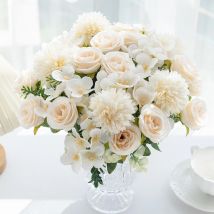 1pc künstliche Blumen Seide Rose Pfingstrose Bouquet Hortensie Nelken Vasen für Home Party Winter Hochzeit Dekoration gefälschte Pflanze