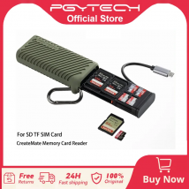 PGYTECH CreateMate High-Speed Memory Card Reader USB 3.1 Type-C Adapter SD/TF Dual-Slot Data Transfer Memory Card Reader Tool
