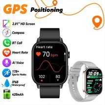 Neue GPS-Herrenuhr Smart 5.3 Bluetooth-Anruf 2,01 Zoll HD-Bildschirm Herzfrequenz- und Blutsauerstoffüberwachung Mehrere Sportmodi