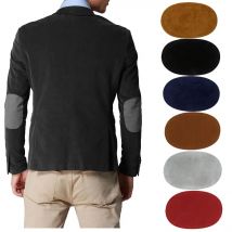 2 pezzi ferro su toppe in tessuto Denim Jean ovale cucire sul gomito toppe per la riparazione del ginocchio Kit di abbigliamento cucito per giacca borsa vestiti