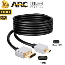 4k 60hz Micro HDMI Kabel zu HDMI 2,0 Micro HDMI zu HDMI ein Kabel für Gopro Held 7 Black Hero 5 4 6 Himbeer Pi 4 Kamera Laptop