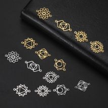 Teamer 7 teile/los Chakra Yoga Charms Für Armband Halskette Edelstahl Anhänger Schmuck Machen Amulett Spirituelle Zubehör neue