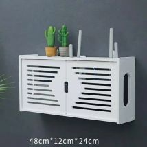 2 Größen rutschfeste WLAN-Router-Regal-Aufbewahrungsboxen, Kabel, Stromversorgung, plus Drahthalterung, Aufbewahrungsboxen, Wandbehang, Steckerhalterung, Organizer