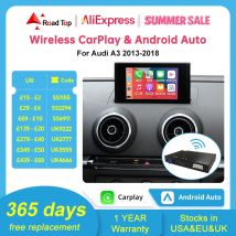 Android Auto Wireless CarPlay para Audi A3 8v Q2 8P 2013-2018, con Mirror Link AirPlay Bluetooth USB Funciones de cámara de marcha atrás