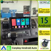 Auto Radio Carplay Für Volkswagen Multivan T5 2003 2004-2015 Navigation GPS Android Auto Stereo Bildschirm Video Autoradio 2k keine 2din