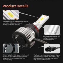 Lampadine LED H7 H11 H4 Hi/Lo H1 HB3 HB4 HIR2 9012 9004 9005 9006 9007 per Fari Auto 6000K DOB 30000LM 300W 12V con Ventola Turbo