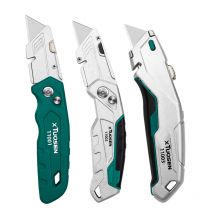 Multifunktionales Allzweckmesser aus Aluminiumlegierung, robuster Boxschneider mit Edelstahlklinge für Heimwerker, Büro