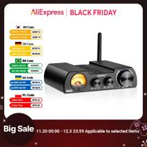AIYIMA Audio A08 Pro Amplificatore TPA3255 300W Bluetooth QCC5125 APTX Ricevitore stereo Amplificatore digitale VU Meter Controllo bassi e acuti