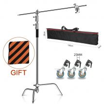 2.6M/8.5FT In Acciaio Inox Century Pieghevole Supporto Della Luce Treppiede Gamba Magica Fotografia C-Stand Per Spot Light, Softbox, Photo Studio