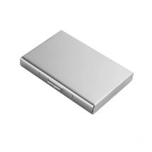 Fashion Exquisite Aluminum Antimagnetic Card Holder Women Men Metal Credit Card Business Card Holders Simple Purse New Wallet