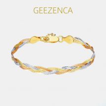 Italienischer Schmuck, 925er Silber, drei Farben, drei Fäden, gewebte Armbänder, glänzende Luxus-Mode, dünnes Armband für Frauen, Geschenk, Party