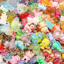 10 Stück 10 Stile Mix Tier Schmetterling Katze Ente Harz Ohrring Charms Diy Erkenntnisse Schlüsselanhänger Armbänder Anhänger für Schmuckherstellung