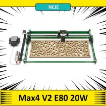 Incisore e taglierina laser NEJE Max4 V2 E80 20W, velocità veloce 1000 mm/s, asse Z motorizzato, 750*460mm, rotaie di qualità industriale, più sicuro