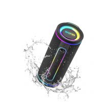 MLOVE E80 Bluetooth Speaker, Bluetooth 5.4, Dual Speakers, RGB Lights, IPX7 Waterproof, TWS Connectivity