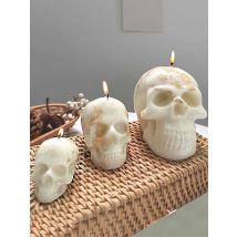 S/M/L Skull Candle Silicone Mold DIY Halloween Decorative Candle Handmade Soap Plaster Epoxy Casting Mold Home 3D Craft Gifts
