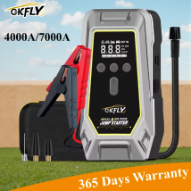 GKFLY 4 in 1 4000A 7000A Jump Starter 150PSI Pompa Compressore d'aria 59.2Wh Power Bank 12V Dispositivo di avviamento Gonfiatore digitale per pneumatici