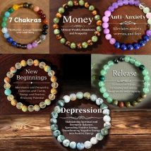 Natürliche Stein Symbolische Perlen Armband Frauen Männer Angst Relief Schutz Geld Spirituelle Innere Selbst-Liebe Schmuck