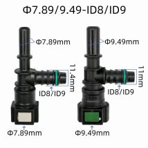 7,89 mm 7,89 ID8 ID9 9,49 mm T-Stecker Kraftstoffleitung Schnellverschluss Stecker zwei Stück ein Los verbinden 8 mm Innendurchmesser 2 Stück viel