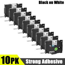 5/10 Stück 12 mm 18 mm stark klebendes Etikettenband ersetzt für Brother Tze-S231 TZ 231 631 Klebeband für Brother Ptoch Drucker