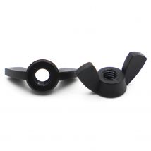 M3 M4 M5 M6 M8 M10 M12 Flügelmutter aus schwarzem Nylon-Kunststoff, Flügelmutter, Flügelmutter, DIN315