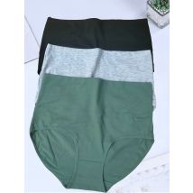 3Pcs frauen Höschen Plus Größe Hohe Taille Baumwolle Unterwäsche Sexy Dessous Slip Atmungsaktive Bauch Unterhose Dessous Damen