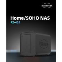 TERRAMASTER F2-424 NAS Storage 2Bay - Quad-Core, 8GB, porta 2.5GbE, archiviazione collegata alla rete ad alte prestazioni (Diskless)