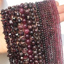Naturalny granat koraliki z kamienia szlachetnego nieregularne okrągłe fasetowane luźne koraliki dystansowe w talii dla majsterkowiczów tworzenia biżuterii bransoletka Handmade