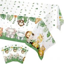 Dschungel Safari Tischdecken Tier Palm Blätter Einweg Tisch Abdeckung Baby Dusche Wild One Woodland Geburtstag Party Dekoration Kinder