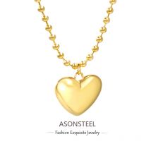 ASONSTEEL Romantische Herz Anhänger Halskette Für Frauen Hohe Qualität Goldene Edelstahl Metall Stilvolle Halsband Valentinstag Geschenk