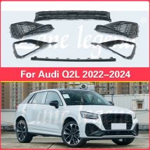 Frontstoßstangen-Kits, automatisch modifiziertes Nebelscheinwerfergitter, Frontlippe mit unterem Grill für Audi Q2 Q2L Body Kit 2022 2023 2024