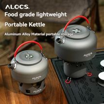 Alocs Outdoor-Wasserkocher, Camping kessel, tragbare Camping-Teekanne, Outdoor-Kochwasser topf, Wasserblasen-Teekanne