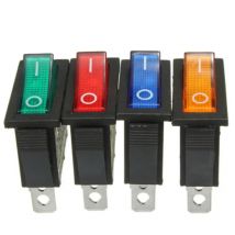 8/24szt AC 250V/15A 125V/20A Podświetlany LED On/Off SPST 3 Pin 2 Position Mini Boat Rocker Toggle Switch Snap for Househould DIY