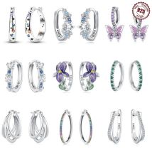 2025 neue 925 Sterling Silber Ohrring Heißer verkauf insekt Schmetterling Astral Creolen Zirkon Für Dame Geburtstag Party Geschenke schmuck