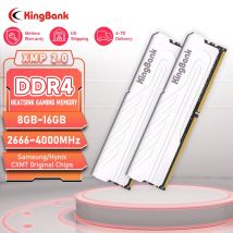   KingBank Computer Desktop Memoria Ram DDR4 8G/16G 2666/3200/4000MHz con dissipatore di calore per desktop Ufficio di gioco ad alte prestazioni