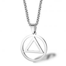 Mode Eminem Dreieck Männer Anhänger Halskette Hip hop Rock Straße Kultur Silber Farbe Kette Link Mann Schmuck