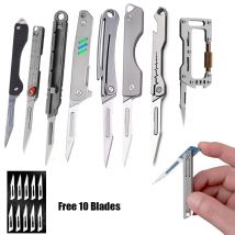 NEUE NO11 Austauschbare Klingen Skalpell Klappmesser Schnell Öffnen Flaschenöffner Schlüsselbund EDC Klappmesser 10 Klinge Kostenloses Nützliches Werkzeug
