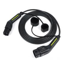 Cable de carga de 10 metros de largo para caja de pared de estación de calle 3.5KW-22KW tipo 2 1 modo 3 negro impermeable monofásico o trifásico