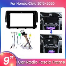 2 Din Autoradio Rahmen für Honda Civic 2015 2016 2017 2018 2019 2020 Dash Fascia Kit 9 Zoll DVD Radio Installation Panel Adapter